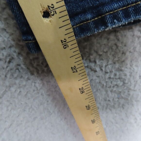 Knox Rose Jeans 8 Blue Embroidered Chevron Stripe Ankle Mid Rise Distressed - Picture 7 of 10